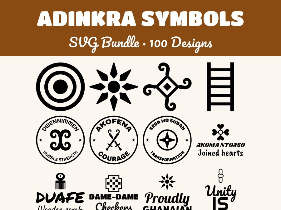 100 Adinkra Symbols SVGs preview